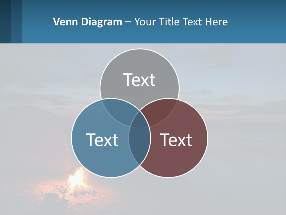 Tent By The Sea PowerPoint Template