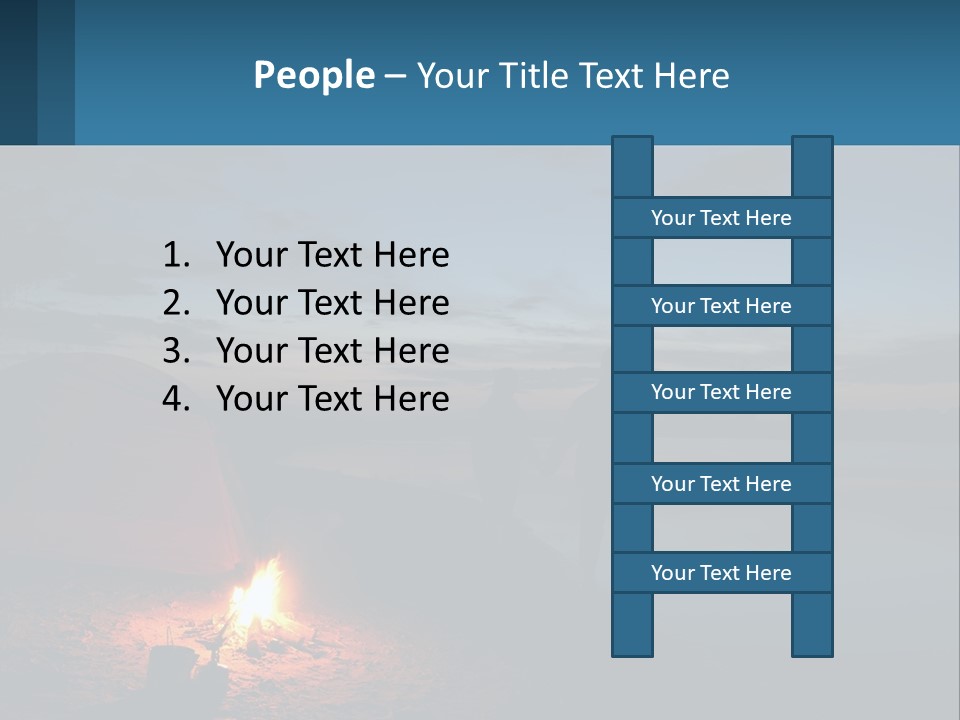 Tent By The Sea PowerPoint Template