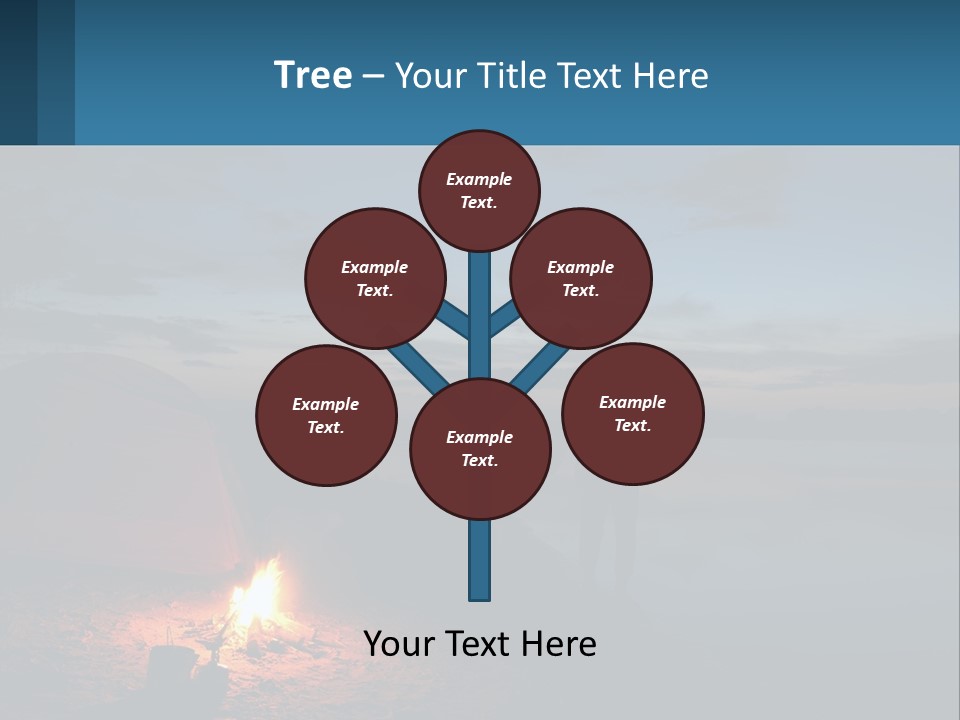 Tent By The Sea PowerPoint Template