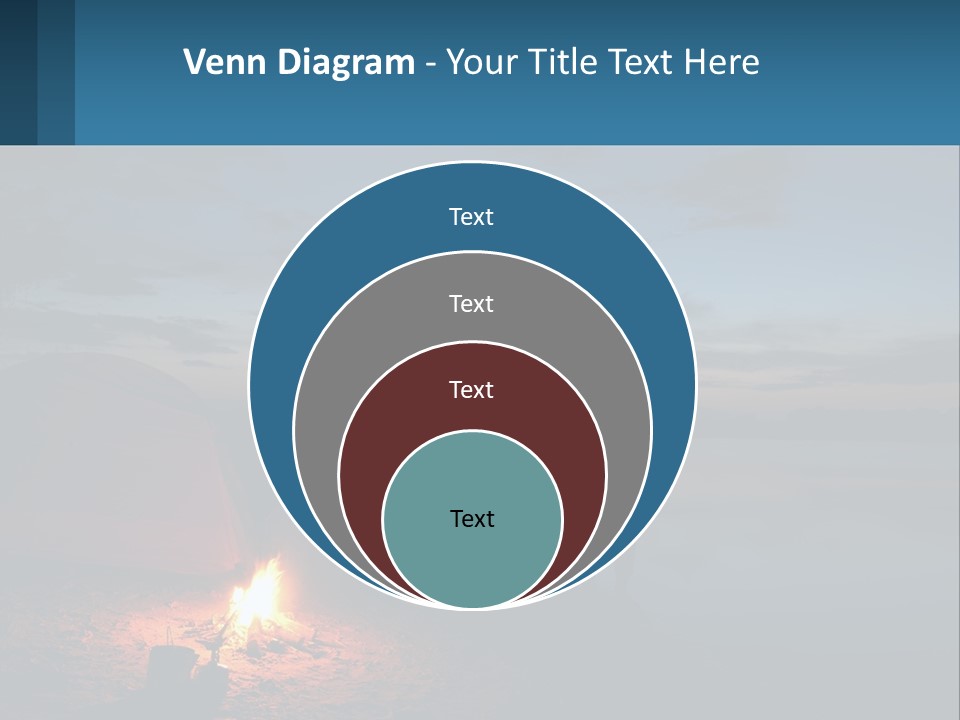 Tent By The Sea PowerPoint Template