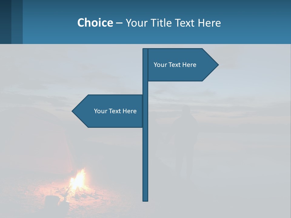 Tent By The Sea PowerPoint Template