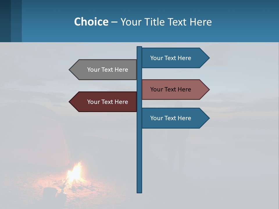 Tent By The Sea PowerPoint Template