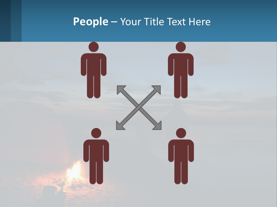 Tent By The Sea PowerPoint Template