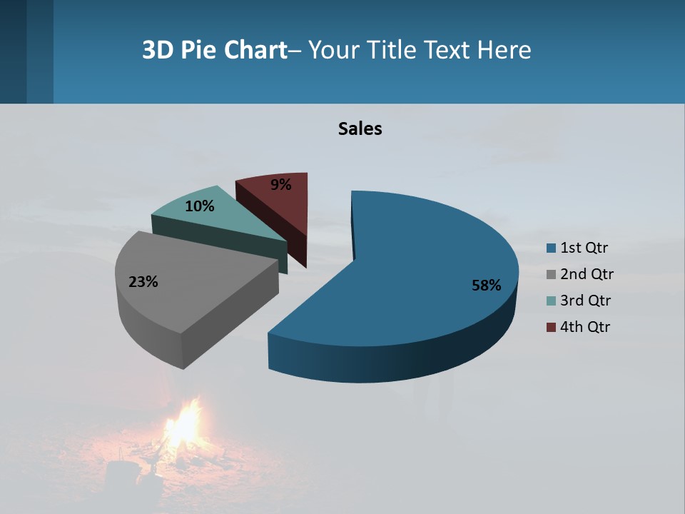 Tent By The Sea PowerPoint Template