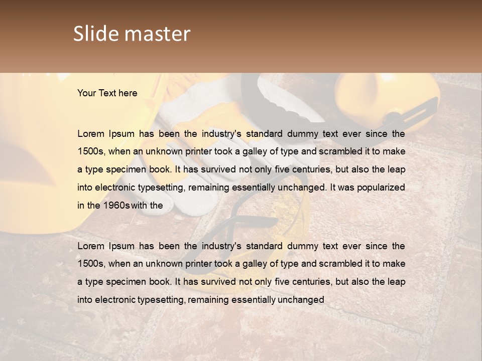 Builder Overalls PowerPoint Template