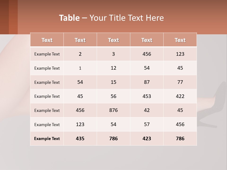 The Girl's Legs PowerPoint Template