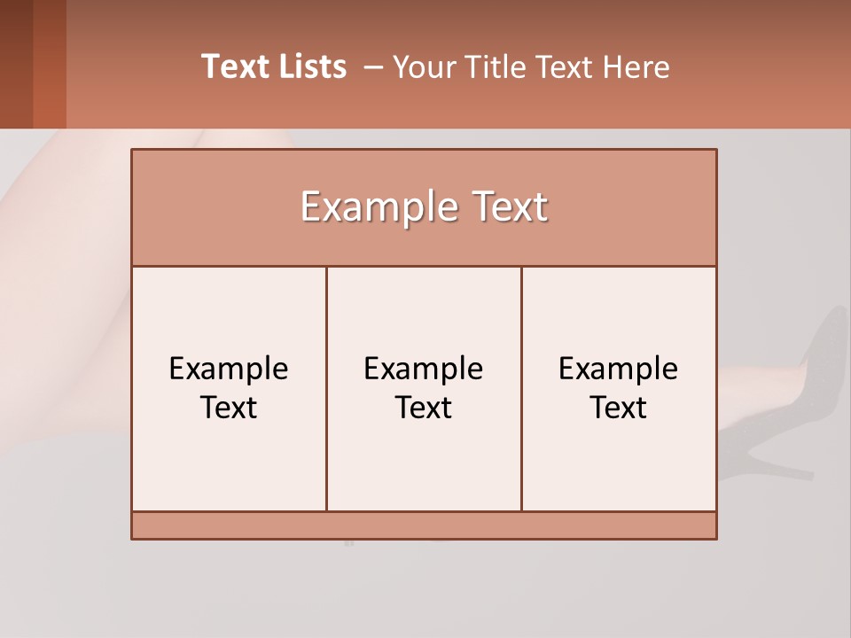 The Girl's Legs PowerPoint Template