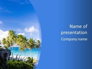 Palm Trees By The Sea PowerPoint Template