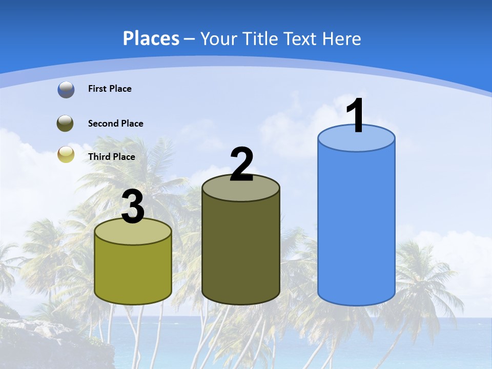 Palm Trees By The Sea PowerPoint Template