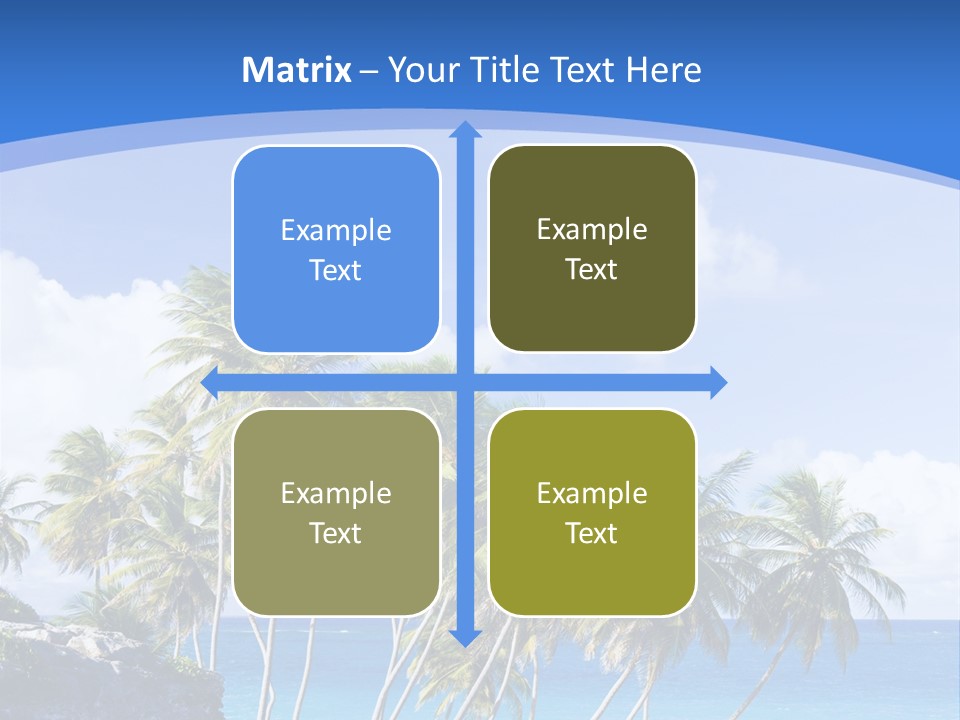 Palm Trees By The Sea PowerPoint Template