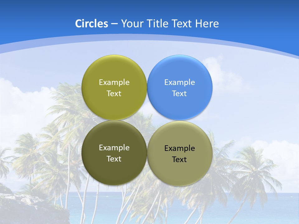 Palm Trees By The Sea PowerPoint Template