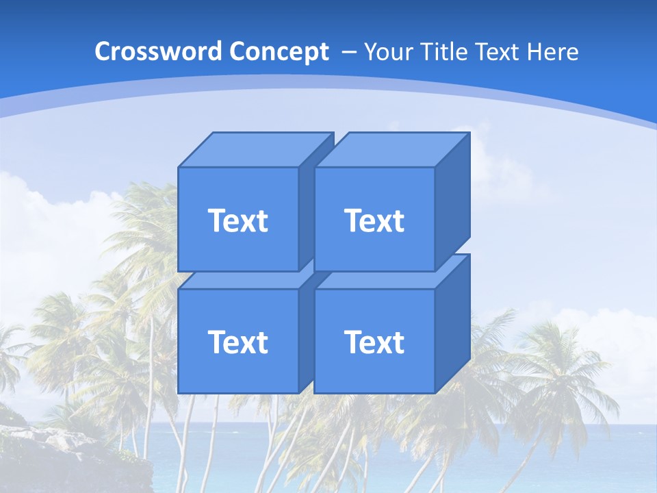 Palm Trees By The Sea PowerPoint Template