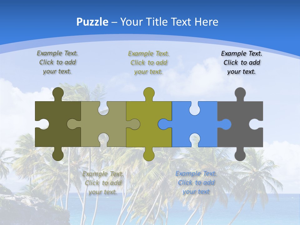 Palm Trees By The Sea PowerPoint Template