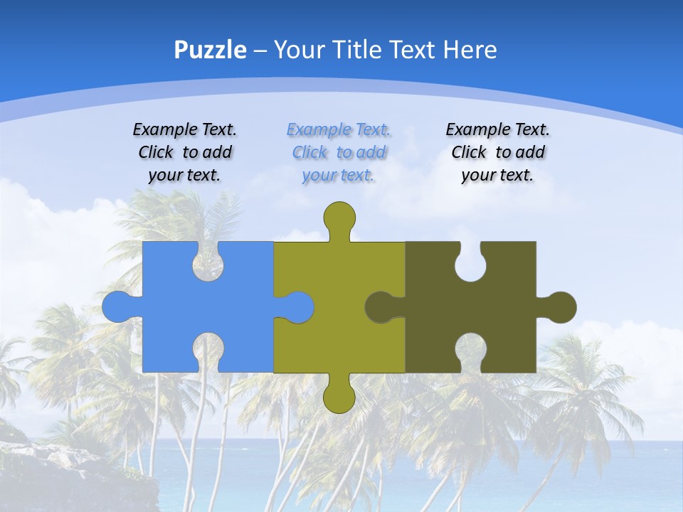 Palm Trees By The Sea PowerPoint Template