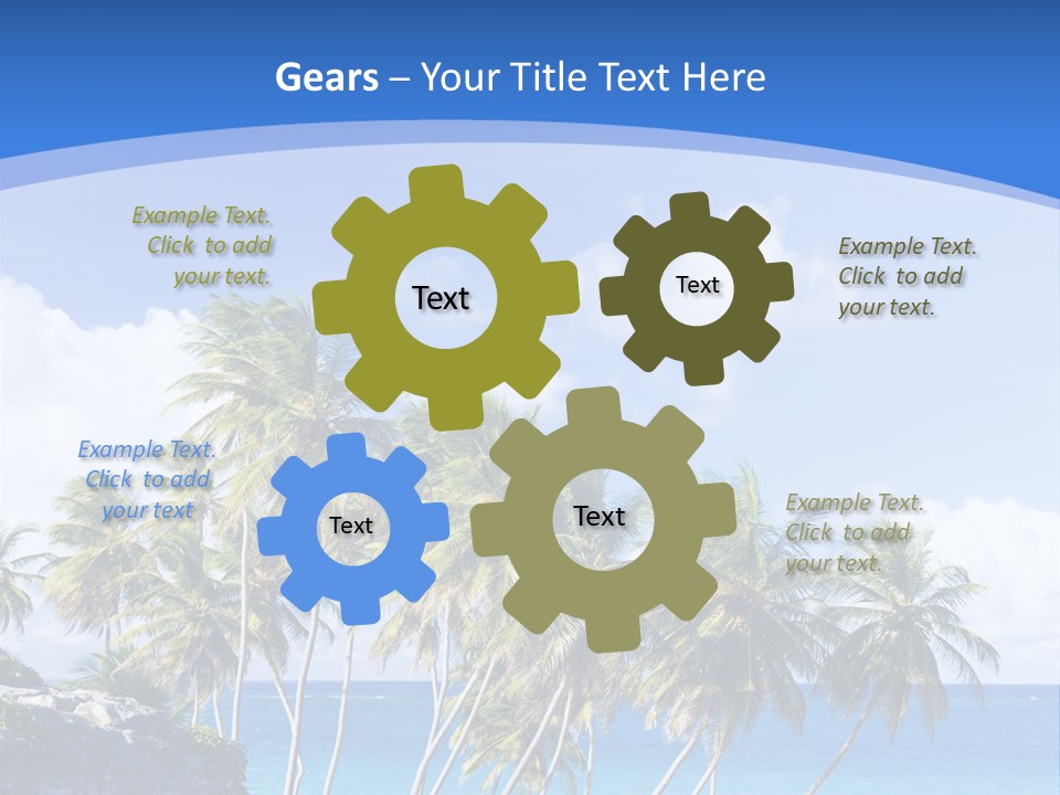 Palm Trees By The Sea PowerPoint Template