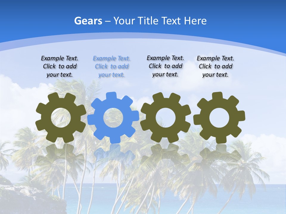 Palm Trees By The Sea PowerPoint Template