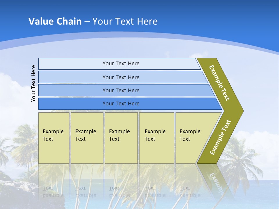 Palm Trees By The Sea PowerPoint Template