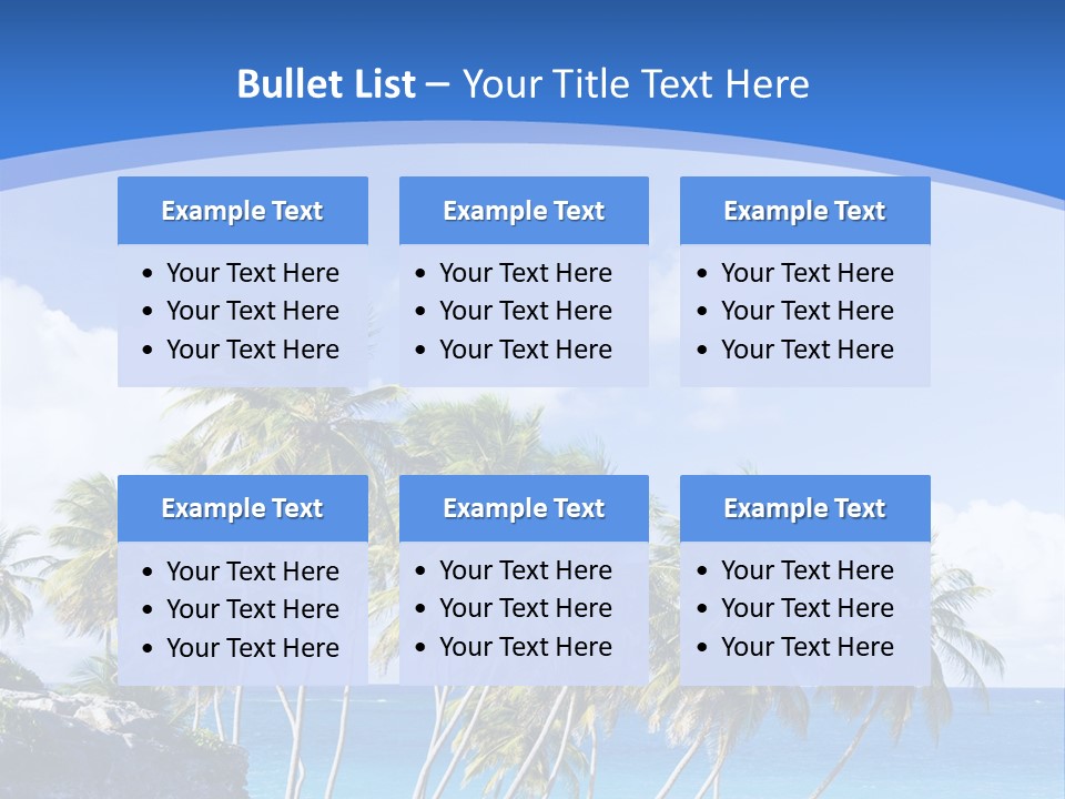 Palm Trees By The Sea PowerPoint Template