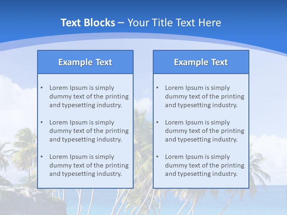 Palm Trees By The Sea PowerPoint Template