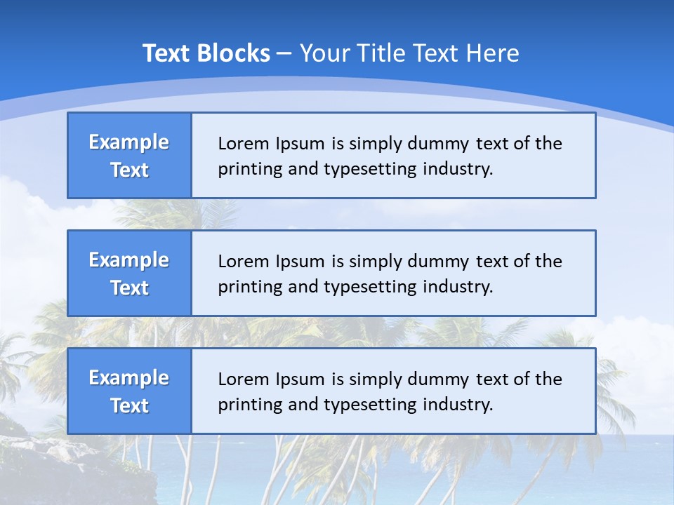 Palm Trees By The Sea PowerPoint Template