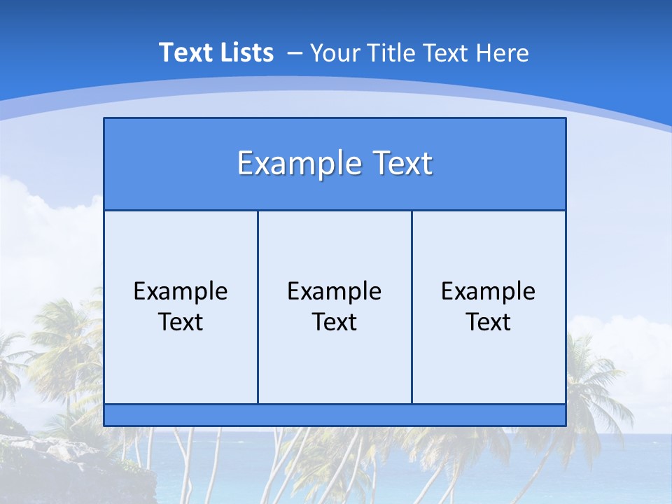 Palm Trees By The Sea PowerPoint Template