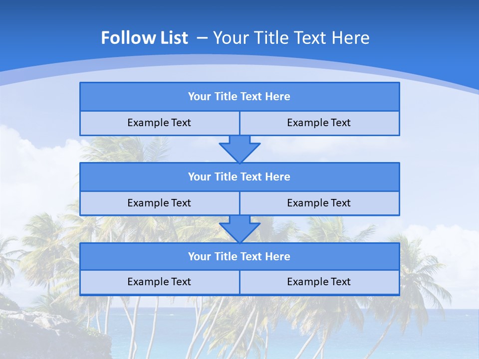 Palm Trees By The Sea PowerPoint Template