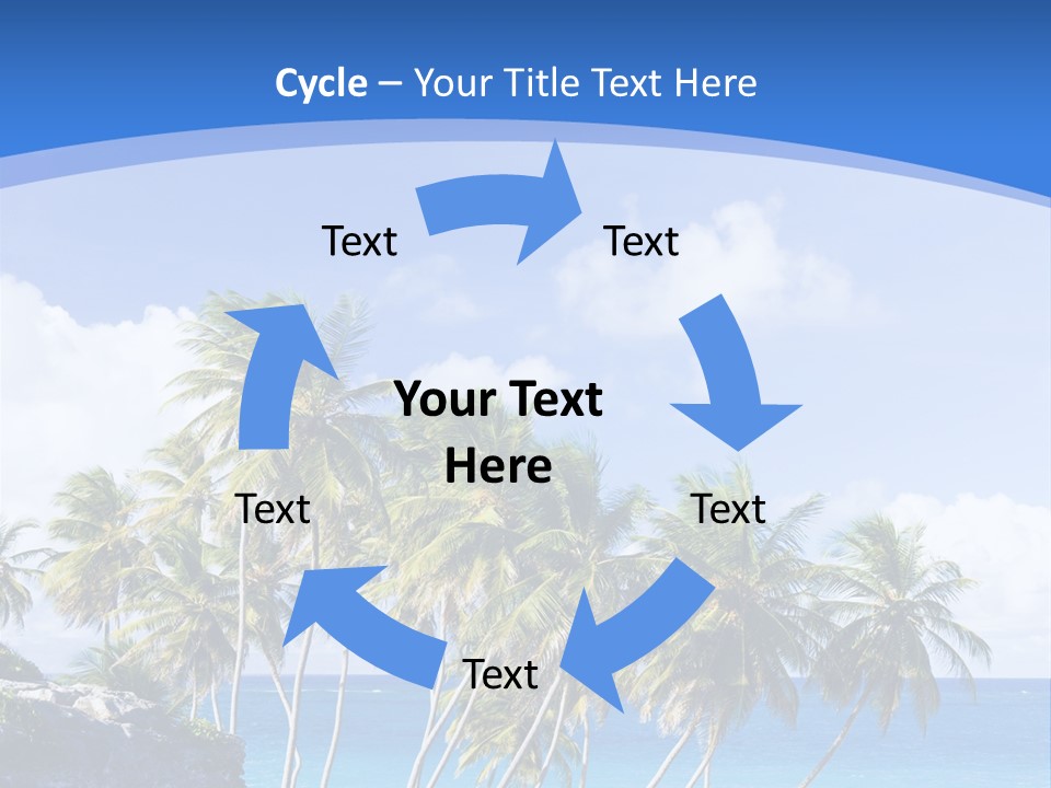 Palm Trees By The Sea PowerPoint Template