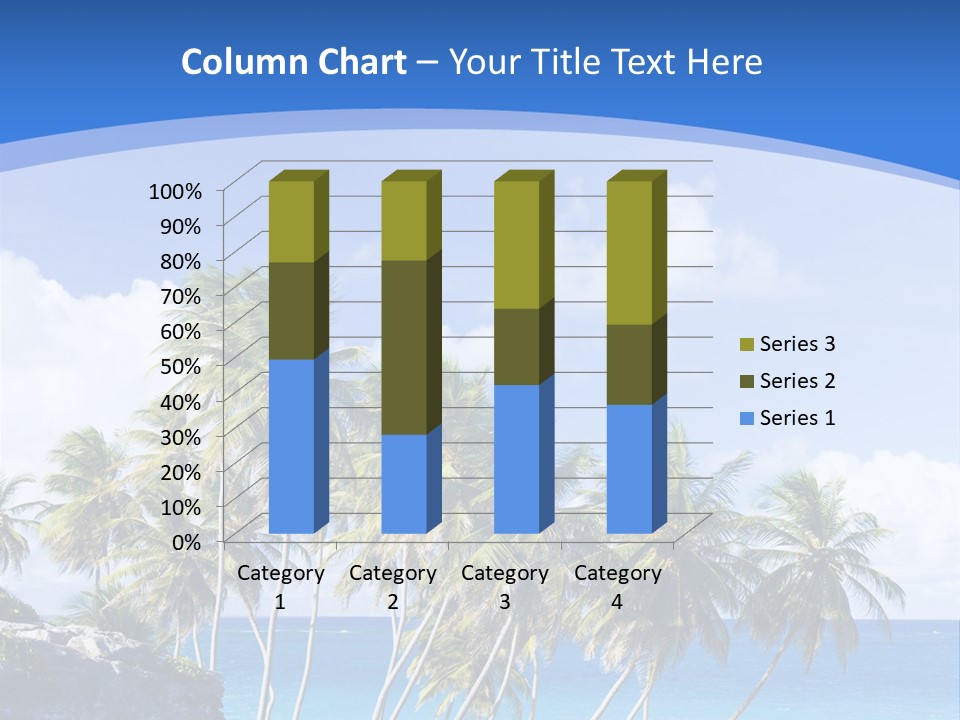 Palm Trees By The Sea PowerPoint Template