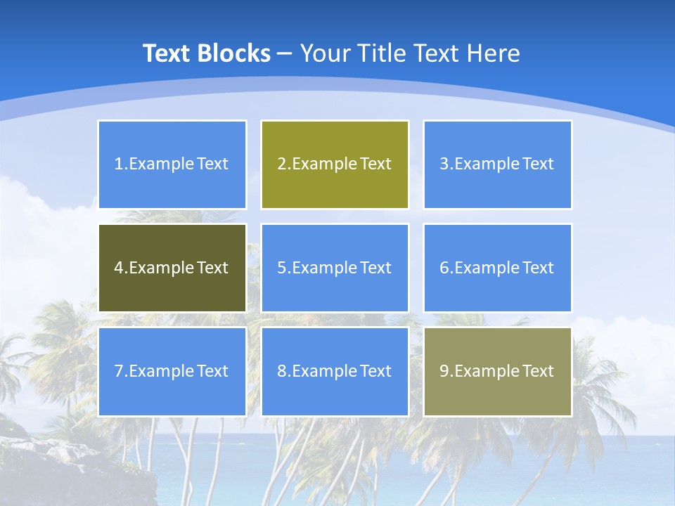 Palm Trees By The Sea PowerPoint Template