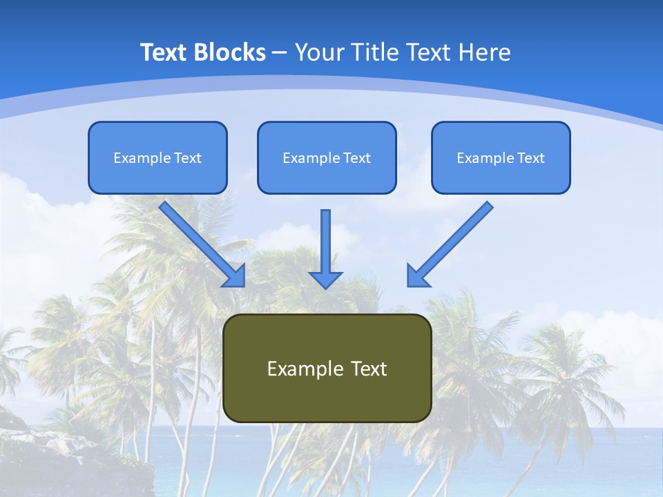 Palm Trees By The Sea PowerPoint Template
