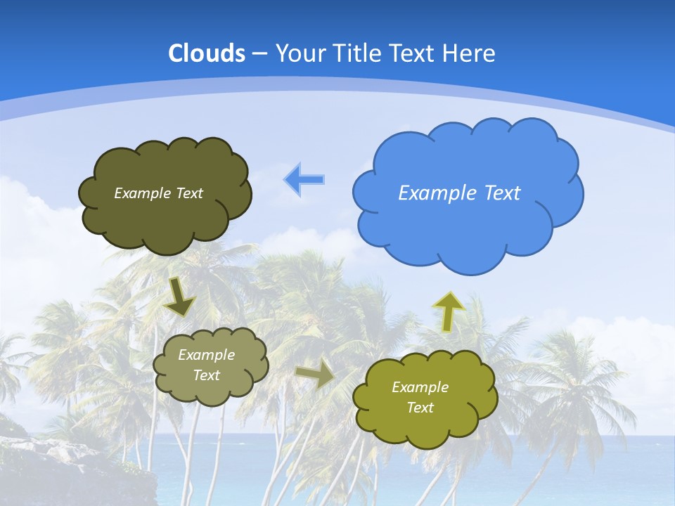 Palm Trees By The Sea PowerPoint Template