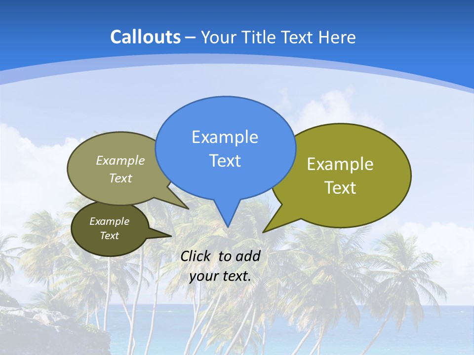 Palm Trees By The Sea PowerPoint Template