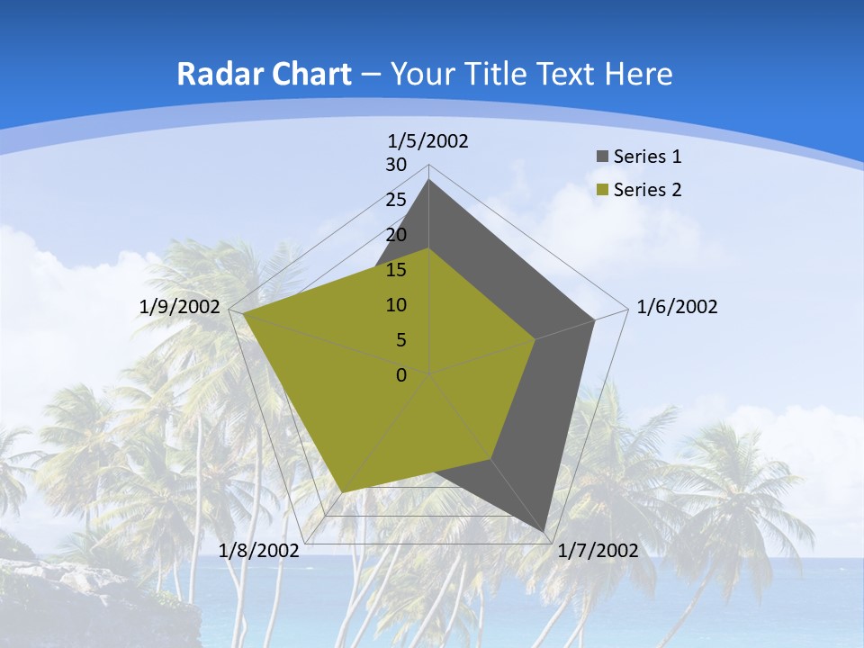 Palm Trees By The Sea PowerPoint Template