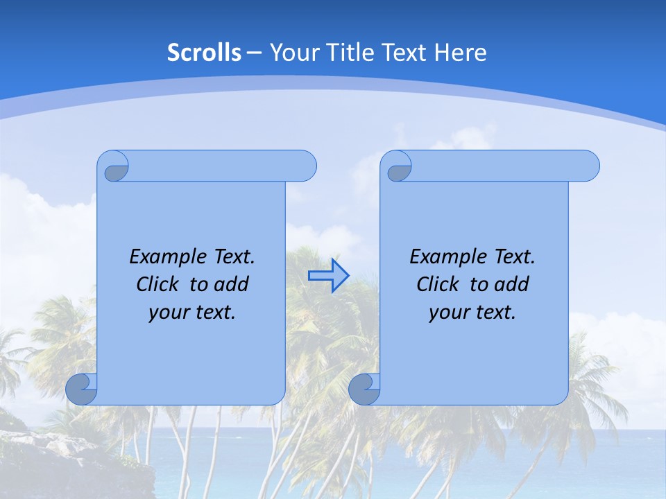 Palm Trees By The Sea PowerPoint Template