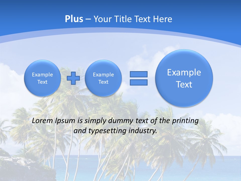 Palm Trees By The Sea PowerPoint Template