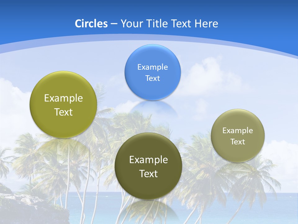 Palm Trees By The Sea PowerPoint Template