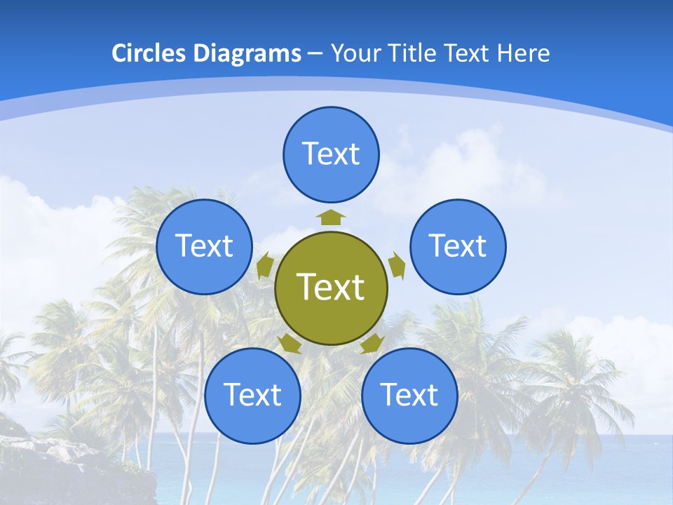 Palm Trees By The Sea PowerPoint Template