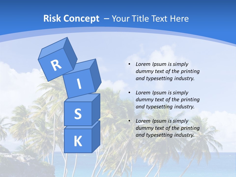 Palm Trees By The Sea PowerPoint Template