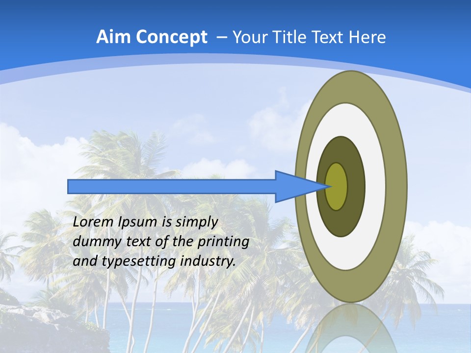 Palm Trees By The Sea PowerPoint Template