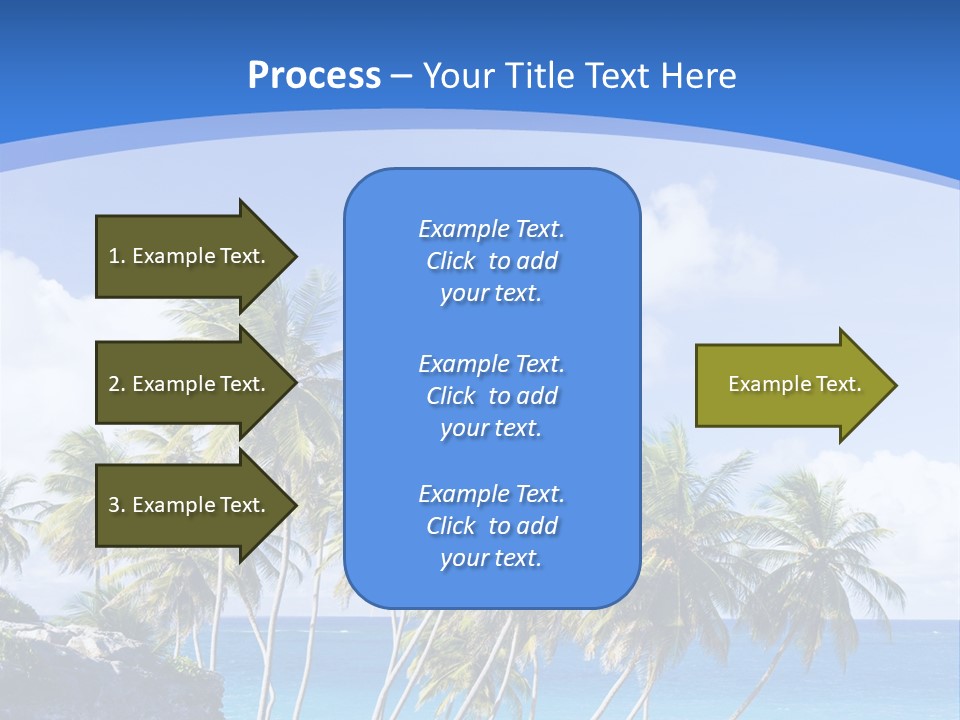 Palm Trees By The Sea PowerPoint Template