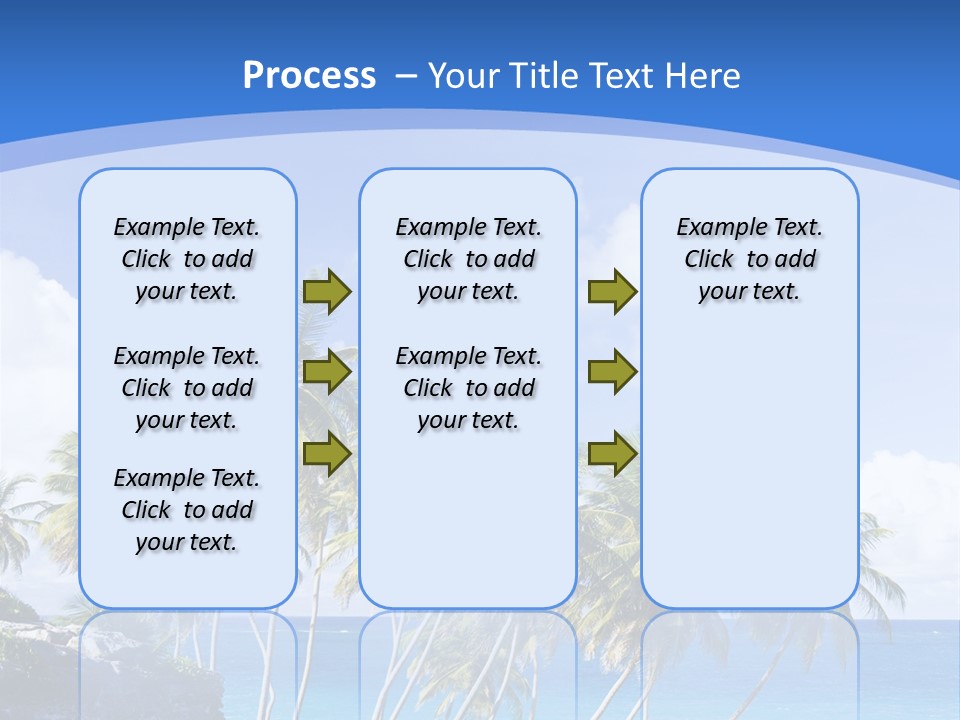 Palm Trees By The Sea PowerPoint Template
