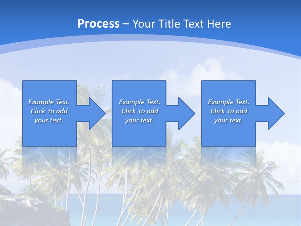 Palm Trees By The Sea PowerPoint Template