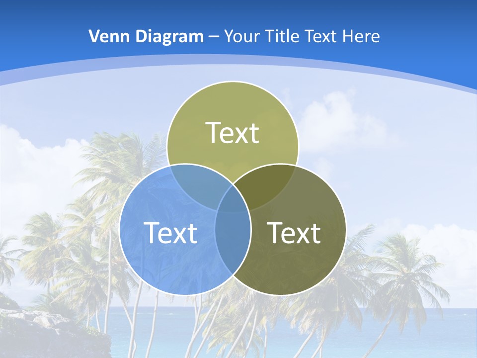 Palm Trees By The Sea PowerPoint Template