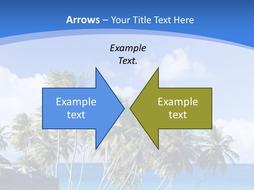 Palm Trees By The Sea PowerPoint Template