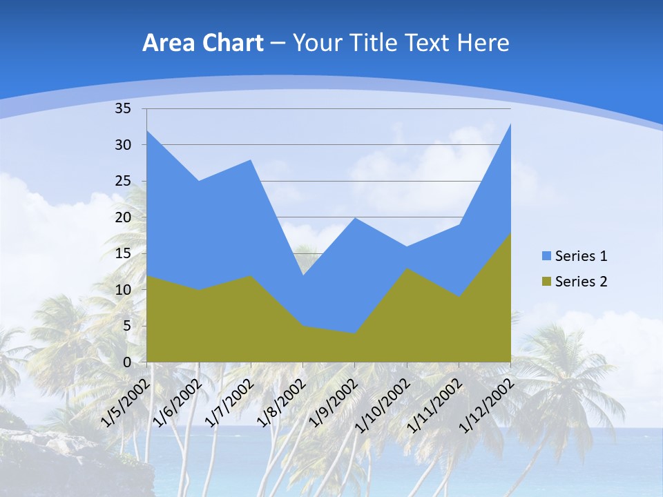 Palm Trees By The Sea PowerPoint Template