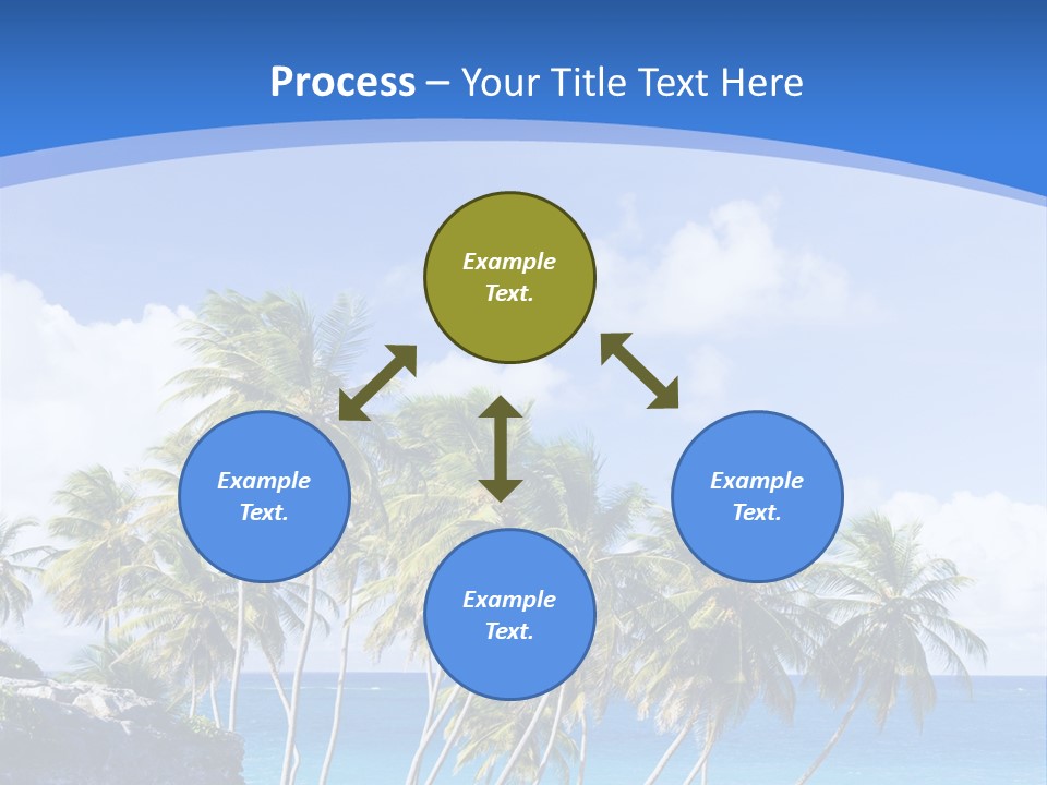 Palm Trees By The Sea PowerPoint Template