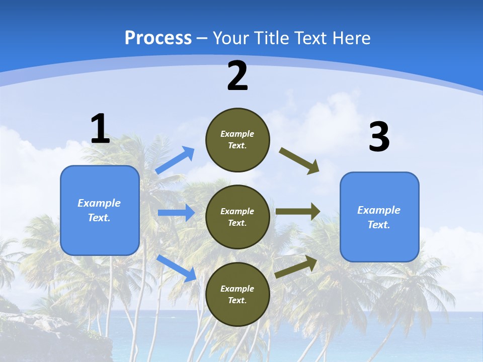 Palm Trees By The Sea PowerPoint Template