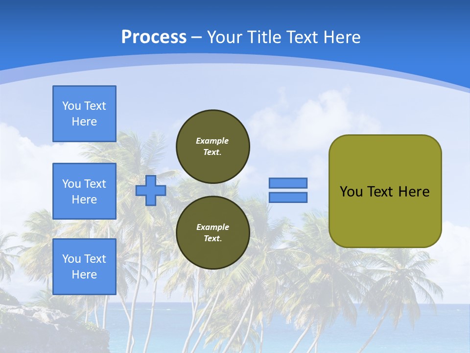 Palm Trees By The Sea PowerPoint Template