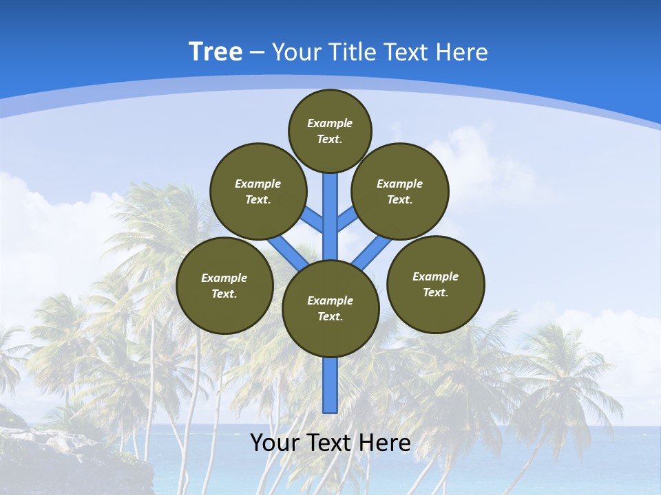 Palm Trees By The Sea PowerPoint Template