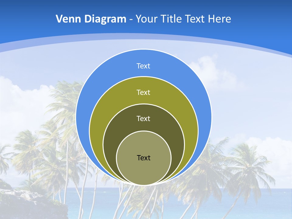 Palm Trees By The Sea PowerPoint Template